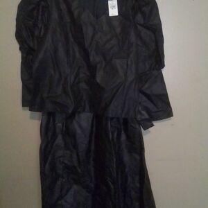 Two Piece Vegan Leather Ashley Blouse And Skirt